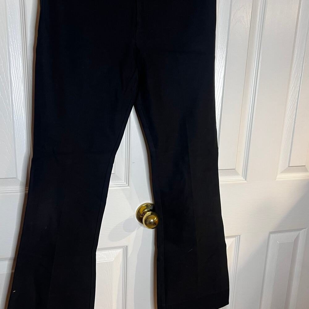 Derek Lam 10 Crosby Black Cropped Flare Pants Size 8